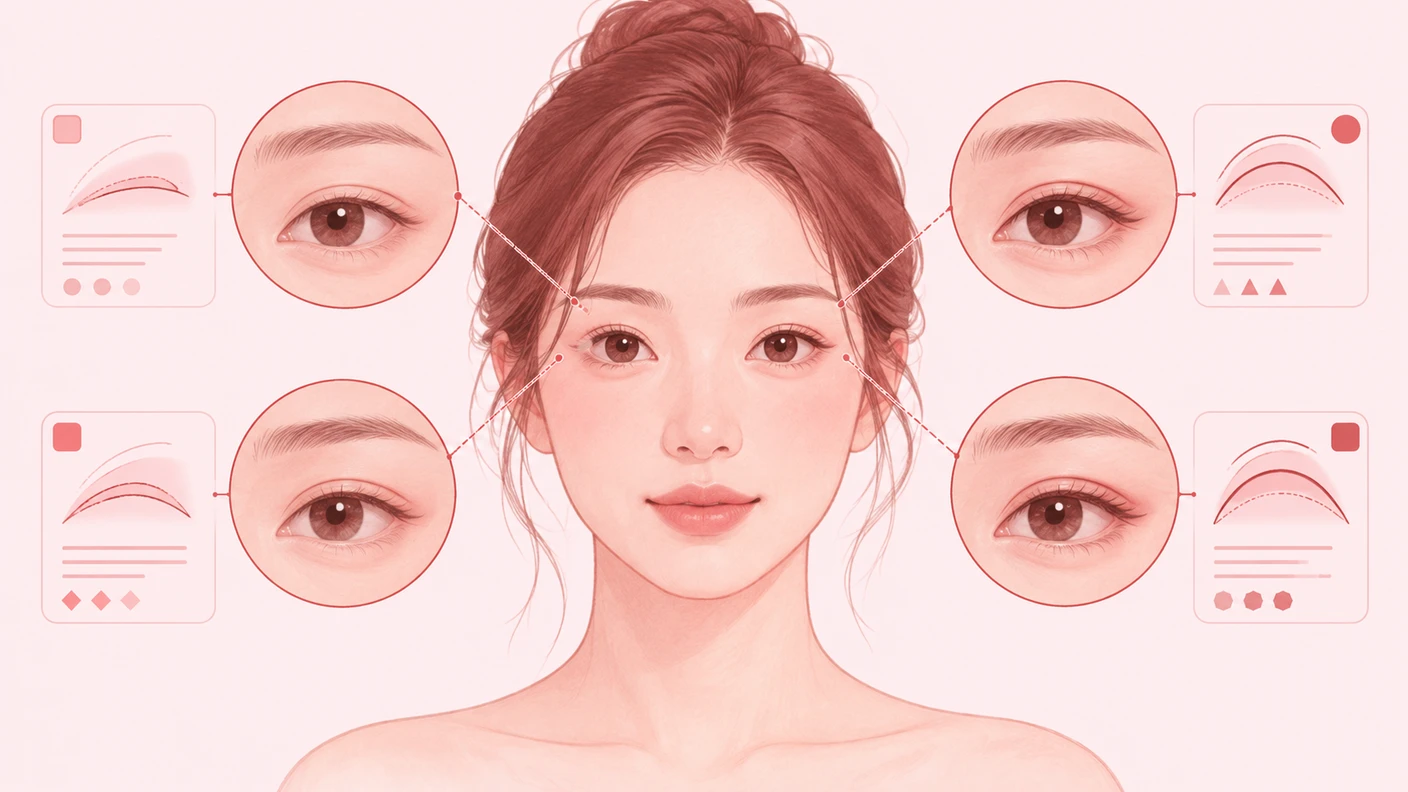 남자 자연유착 눈성형에서 라인 자체보다 인상 변화 폭을 살펴보는 개념을 표현한 장면